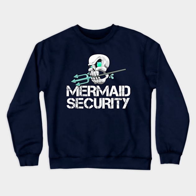 Mermaid Security Shirt Men Pirate Skull Swim Team Swimmer Crewneck Sweatshirt by 14thFloorApparel